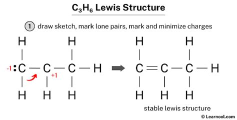 C3H6 Lewis structure .